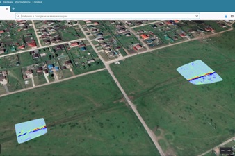 Example data in Google Earth software
